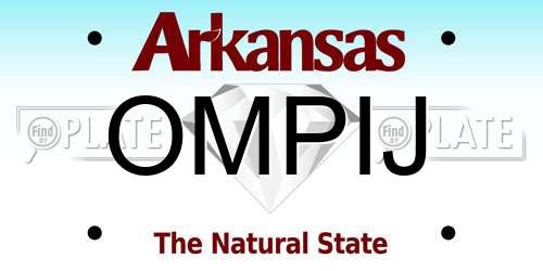 OMPIJ Arkansas License Plate