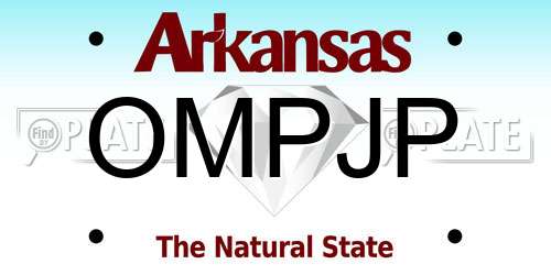 OMPJP Arkansas License Plate