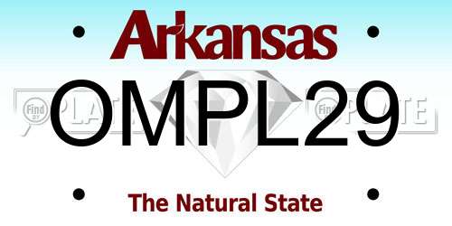 OMPL29 Arkansas License Plate