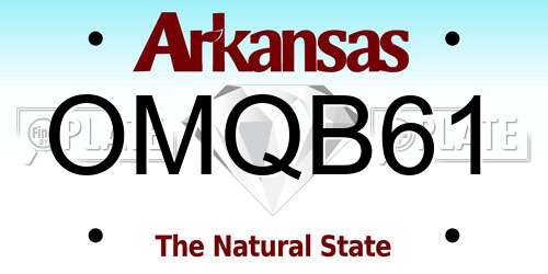 OMQB61 Arkansas License Plate
