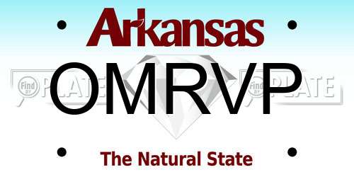 OMRVP Arkansas License Plate