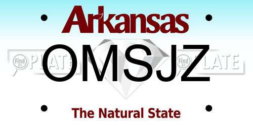 OMSJZ Arkansas License Plate