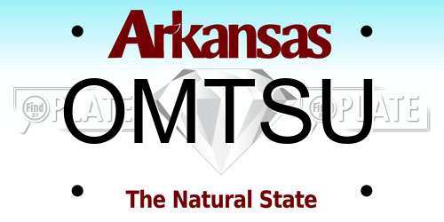 OMTSU Arkansas License Plate