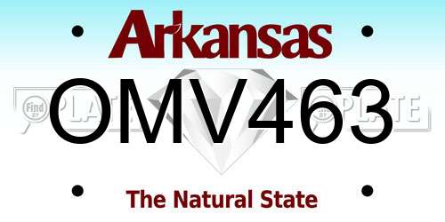 OMV463 Arkansas License Plate