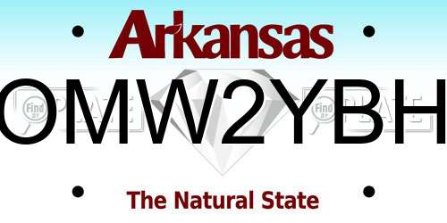 OMW2YBH Arkansas License Plate
