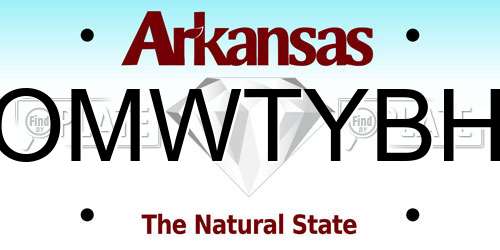 OMWTYBH Arkansas License Plate