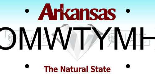 OMWTYMH Arkansas License Plate