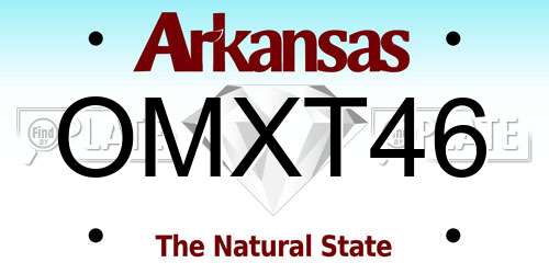 OMXT46 Arkansas License Plate