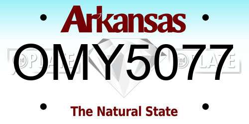 OMY5077 Arkansas License Plate