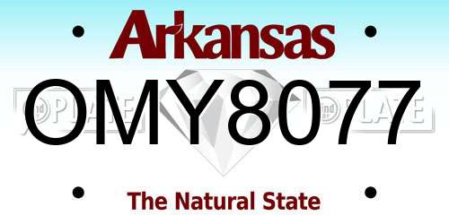 OMY8077 Arkansas License Plate