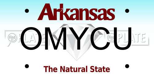 OMYCU Arkansas License Plate