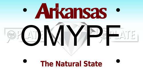 OMYPF Arkansas License Plate