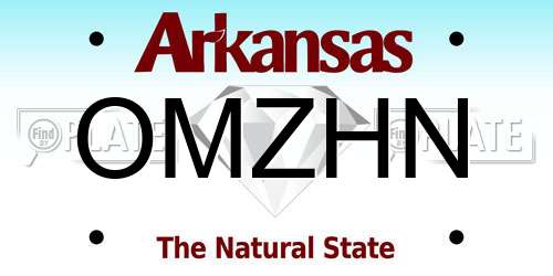 OMZHN Arkansas License Plate