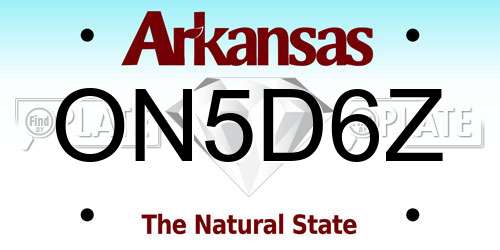 ON5D6Z Arkansas License Plate