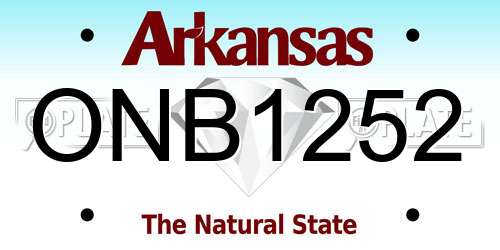 ONB1252 Arkansas License Plate