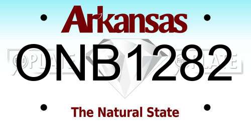 ONB1282 Arkansas License Plate