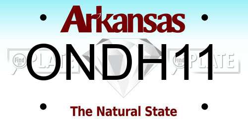 ONDH11 Arkansas License Plate