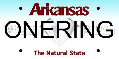 ONERING Arkansas License Plate