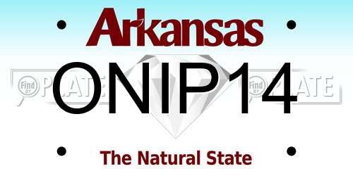 ONIP14 Arkansas License Plate