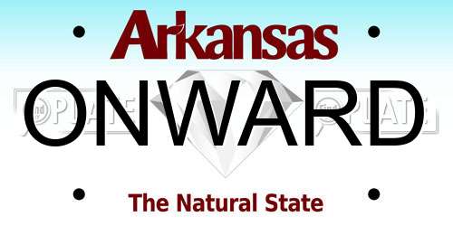 ONWARD Arkansas License Plate
