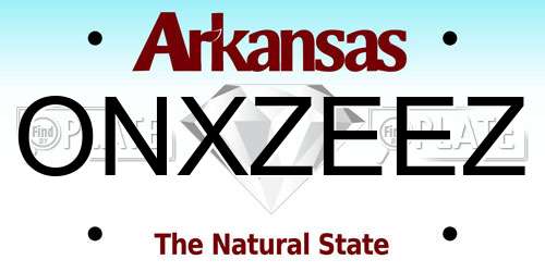 ONXZEEZ Arkansas License Plate