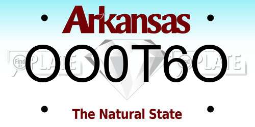 OO0T6O Arkansas License Plate
