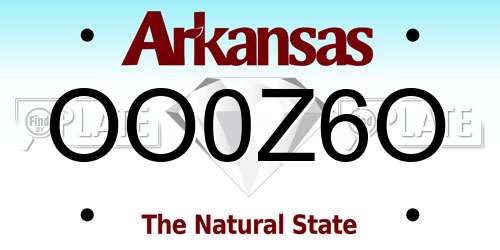 OO0Z6O Arkansas License Plate