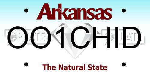OO1CHID Arkansas License Plate