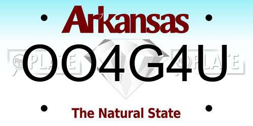 OO4G4U Arkansas License Plate