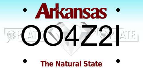 OO4Z2I Arkansas License Plate