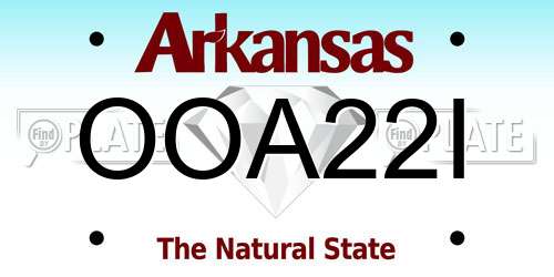 OOA22I Arkansas License Plate