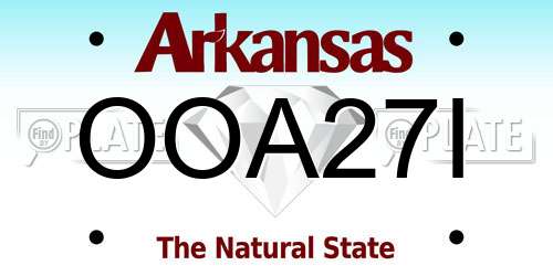 OOA27I Arkansas License Plate