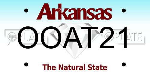 OOAT21 Arkansas License Plate