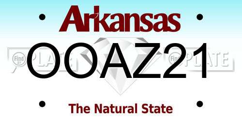 OOAZ21 Arkansas License Plate