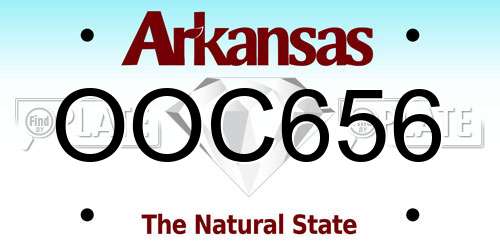 OOC656 Arkansas License Plate
