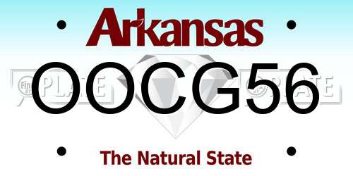 OOCG56 Arkansas License Plate