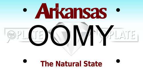 OOMY Arkansas License Plate