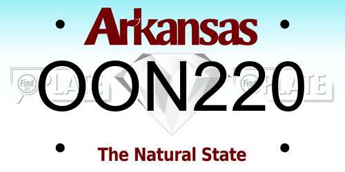OON220 Arkansas License Plate