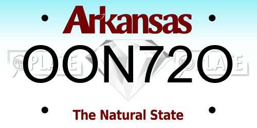 OON72O Arkansas License Plate
