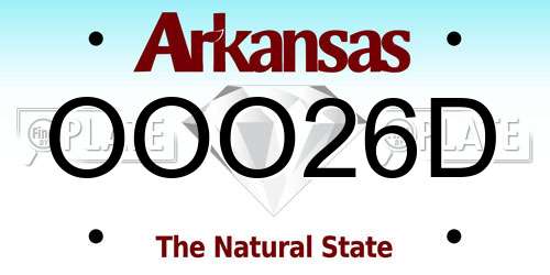 OOO26D Arkansas License Plate