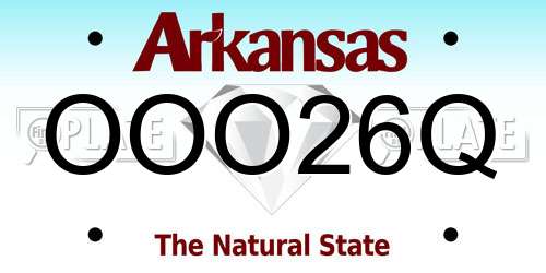 OOO26Q Arkansas License Plate