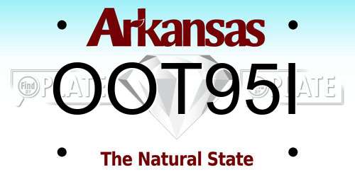 OOT95I Arkansas License Plate