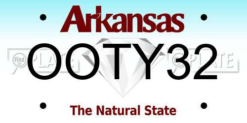 OOTY32 Arkansas License Plate