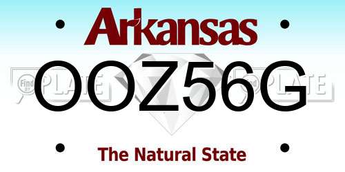 OOZ56G Arkansas License Plate
