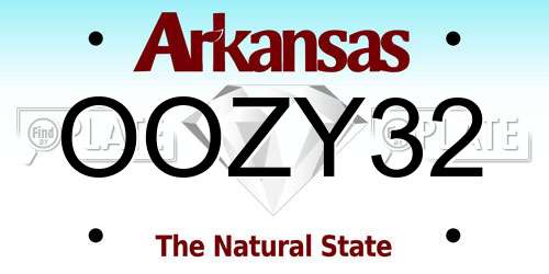 OOZY32 Arkansas License Plate