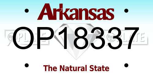 OP18337 Arkansas License Plate