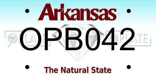 OPB042 Arkansas License Plate