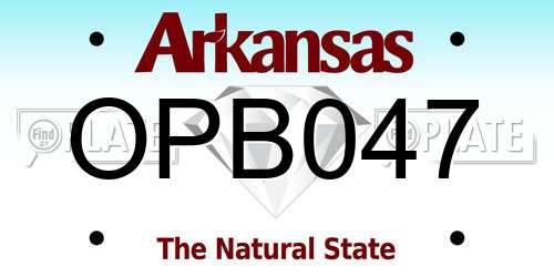 OPB047 Arkansas License Plate
