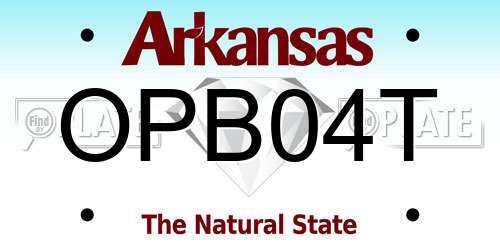 OPB04T Arkansas License Plate