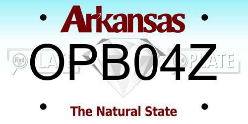 OPB04Z Arkansas License Plate